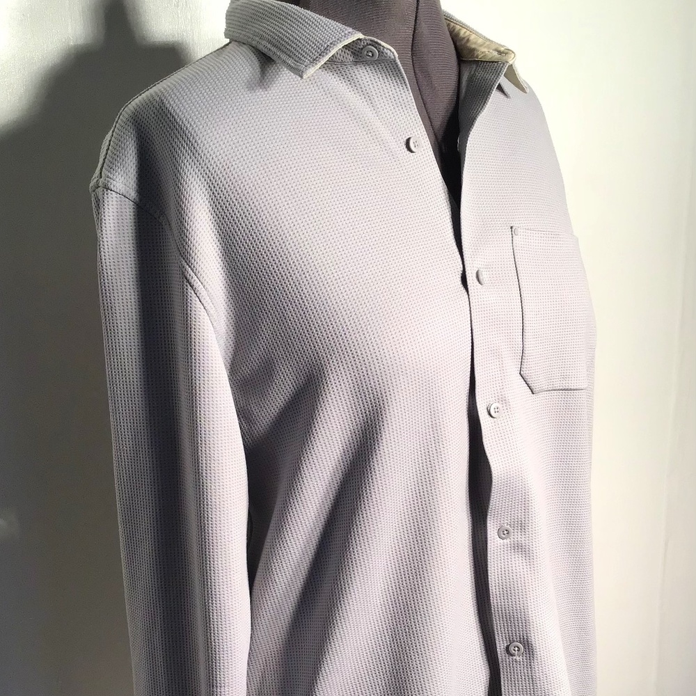 REI Co-op Sun Up Shirt Men's Gray Button Down Long -Sleeve Size Large - Picture 3 of 8